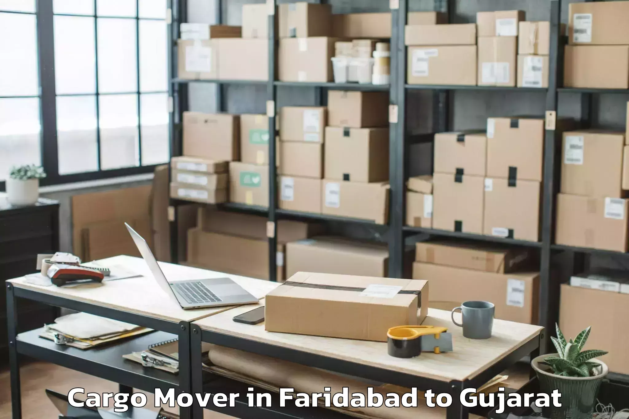 Comprehensive Faridabad to Vaghodia Ina Cargo Mover